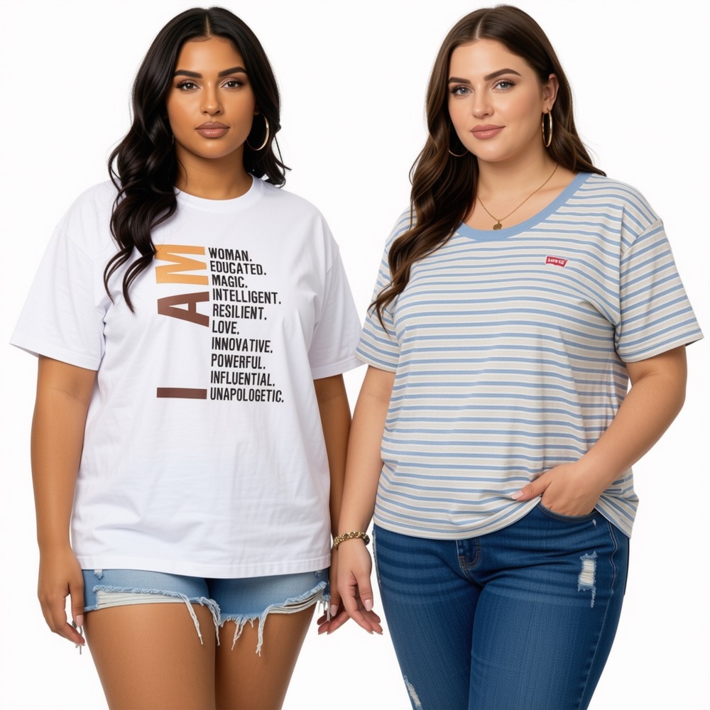 Torrid + Levi’s Women’s 2XL Graphic & Retro Tee Lot Plus Size Bundle (2)